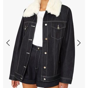 NWT WeWoreWhat Denim Boyfriend Jacket